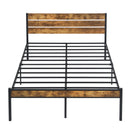 Full Size Bed Frame with Wood Headboard