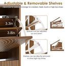 Slim Shoe Storage Cabinet with 2 Flip Drawers & Gold Handles