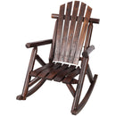 Durable Wooden Porch Rocker, Fir Log Rocking Chair by Unique Piece Furniture