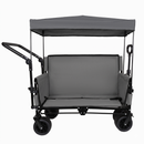 3-in-1 Folding Wagon Cart with Bench Seat, Canopy & Storage by HouseOfZazla