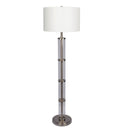 Nimbus - Floor Lamp With 3 Way Rotary Switch Clear Body Base - Silver Gray / White by HouseOfZazla