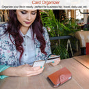 Credit Card Holder Wallet PU Leather Snap Closure Purse Accordion Case with 12 Pcs Card Slots