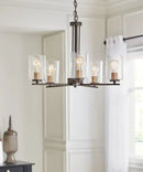 Fontella 24"W 5-Light Chandelier by Kichler Olde Bronze Finish by LampsUSA