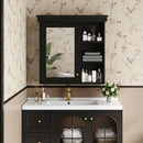 Wall Mounted Bathroom Medicine Cabinet With Mirror And Adjustable Storage With Soft Close Hinges by Unique Piece Furniture