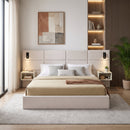 Soft, Comfortable, Luxurious Upholstered Smart Bed with Reading Light - King