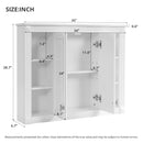 Wall-Mounted Medicine Cabinet With Adjustable Shelf, Soft-Closing Hinges - White by HouseOfZazla
