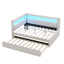 Upholstered Platform Bed With USB Ports And LED Belt by HouseOfZazla