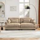 Modern Oversize Sofa With Cloud Like Comfort, Featuring Waist And Throw Pillows by HouseOfZazla