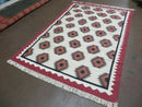 5' X 8' Hand Woven Wool Rug Contemporary Kilim Dhurrie Modern Oriental Area Rug