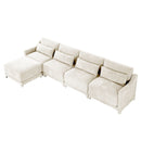 Stylish Sofa With Ottoman And Lumbar Pillows, Ergonomic Design by HouseOfZazla