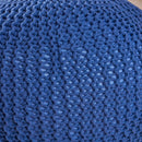 Bordeaux - Knitted Round Pouf, Versatile Ottoman And Floor Cushion by Unique Piece Furniture