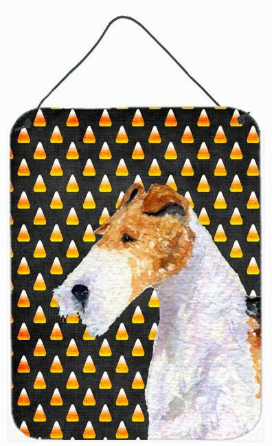 Fox Terrier Candy Corn Halloween Portrait Wall or Door Hanging Prints