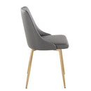 Marche - Contemporary Dining Chair With Metal Legs (Set of 2) by HouseOfZazla