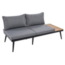 Modern Outdoor Sectional Sofa Set With Nesting Coffee Tables by HouseOfZazla