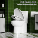 Gloss Tornado Flush 1 Piece Toilet With Soft Closing Seat, Water Saving Dual Flush - Gloss White