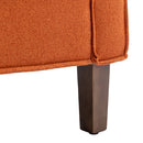 Accent Chair with Ottoman, Mid Century Modern Barrel Chair Upholstered Club Tub Round Arms Chair for Living Room