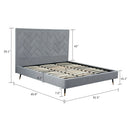 Crosby - Bed With Upholstered Headboard And Slats by HouseOfZazla