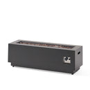Modern Dark Grey 40' Outdoor Iron Propane Fire Pit