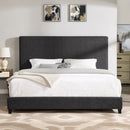 Platform Bed & Upholstered Headboard by HouseOfZazla