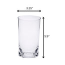 Halo - Leading Ware Oval Tritan Glasses (Set of 4) Hi Ball 15Oz Plastic Bpa Free - Clear by HouseOfZazla