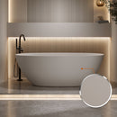 69'' Freestanding Bathtub Resin Stone Soaking Bathtub