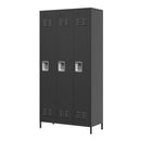 Storage Locker Cabinet With Locks For Employees, Home Gym Office School Garage - Black by HouseOfZazla