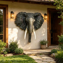 15.75" Wide Realistic Elephant Head Wall Sculpture