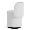 Barrel Chair With Built In Storage, 360° Swivel - Beige by HouseOfZazla