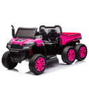 24V 2-Seater UTV-XXL Ride On Truck with Dump Bed for kid,Ride On 4WD UTV with 6 Wheels,Foam Tires, Suitable for Off-Roading,remote control,Three-Point Safety Harness