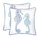 Seahorses Pillow Cover With Matching Back by Unique Piece Furniture