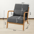 Leisure Chair With Solid Wood Armrest And Feet, Mid-Century Modern Accent Sofa, 1 Seat by HouseOfZazla