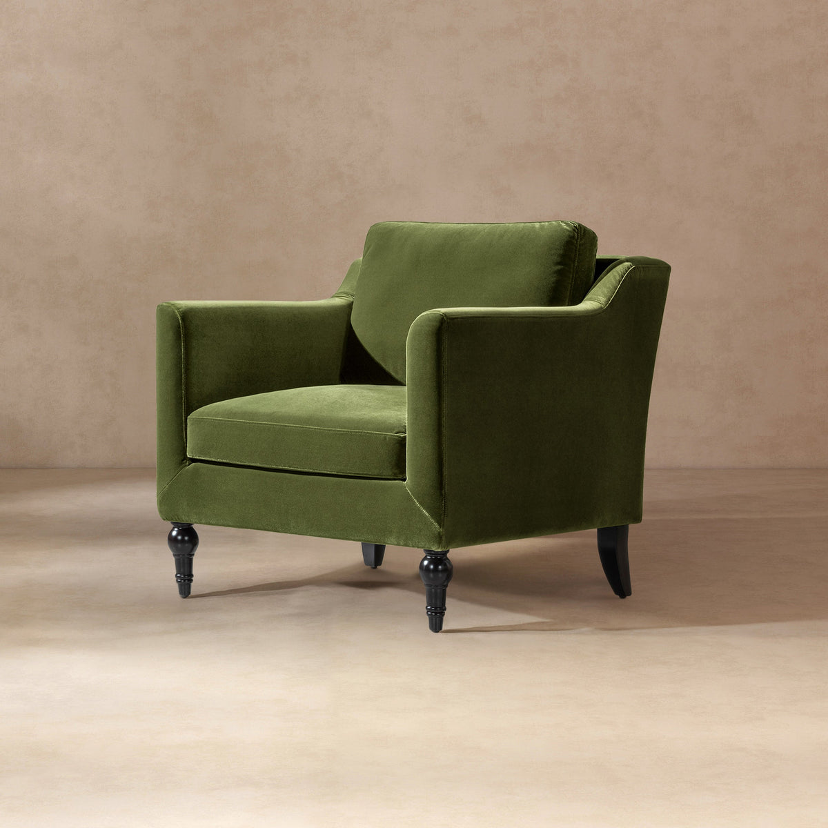 Josephine 33" Upholstered Accent Chair, Olive, photo 3 of 10