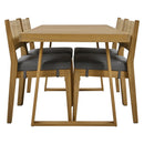 U_Style Multi-Person Outdoor Acacia Wood Dining Table and Chair Set by HouseOfZazla