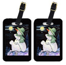 Snowman with Westie Luggage Tag