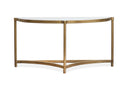Cassidy - Demilune Sofa Table - Aged Brass And Volakas Classic