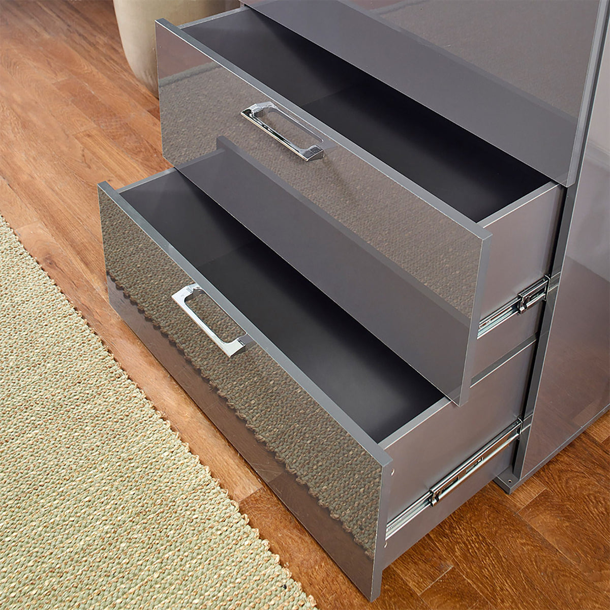 Bliss - Glossy 4 Drawer Jumbo Chest With Extra Deep Storage, photo 3 of 16