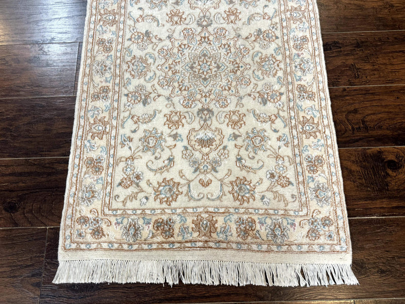 Small Persian Tabriz Rug 2.6 x 3.8, Vintage, Wool and Silk Highlights, Fine 225 KPSI