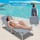 3-in-1 Heavy Duty Tanning Chair with Face Hole Adjustable 5-Position Folding Chaise Lounge Chairs for Outside Portable Lay Flat Beach Lounge Chair for Outdoor Sunbathing Patio Pool Lawn Camping Deck P