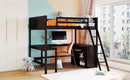 Loft Bed With Shelves With Desk by HouseOfZazla
