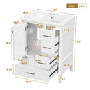 Bathroom Vanity, Modern Bathroom Cabinet With Sink Combo Set, Bathroom Storage Cabinet With A Soft Closing Door And 3 Drawers, Solid Wood Frame by HouseOfZazla