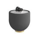 Modern Round Sintered Stone Pattern Tabletop Side Table