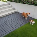 Plastic Interlocking 44 Pack Patio Deck Tiles, Square Waterproof Outdoor All Weather Use by HouseOfZazla