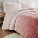 King/Cal King Ombre Shaggy Long Fur Comforter Mini Set
