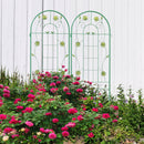 4 Pack Metal Garden Trellis 71" x 19.7" Rustproof Trellis for Climbing Plants Outdoor Flower Support Green