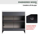 Contemporary Freestanding Bathroom Vanity With Resin Sink & Soft-Close Cabinet Doors by Unique Piece Furniture
