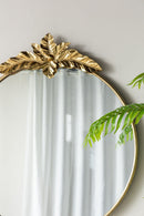Large Round Wall Mirror With Metal Frame Circle Accent Mirror For Living Room Bedroom Entryway - Gold
