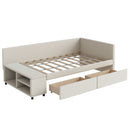 L Shaped Upholstered Platform Bed With Storage And Drawers by Unique Piece Furniture
