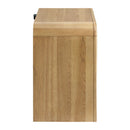2 Drawer Nightstand With USB Charging - Brown