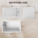 Freestanding Bathtub With Drain, Rectangular Shape