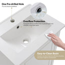 Modern Small Bathroom Vanity Cabinet With Ceramic Basin, Ample Storage, 1 Soft Close Door by Unique Piece Furniture